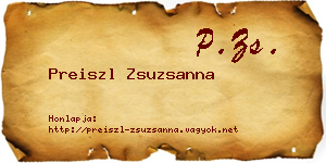Preiszl Zsuzsanna névjegykártya