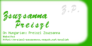 zsuzsanna preiszl business card